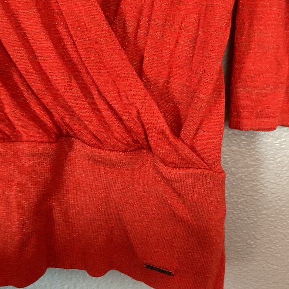 JENNIFER LOPEZ Orange light weight sweater size PXL - Picture 7 of 11